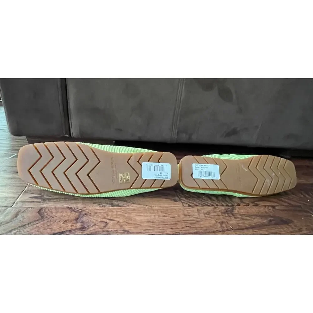 $1095 NIB Bottega Veneta Men's Lime Green Terry Cloth Knit Slip-On Loafers 42(9)